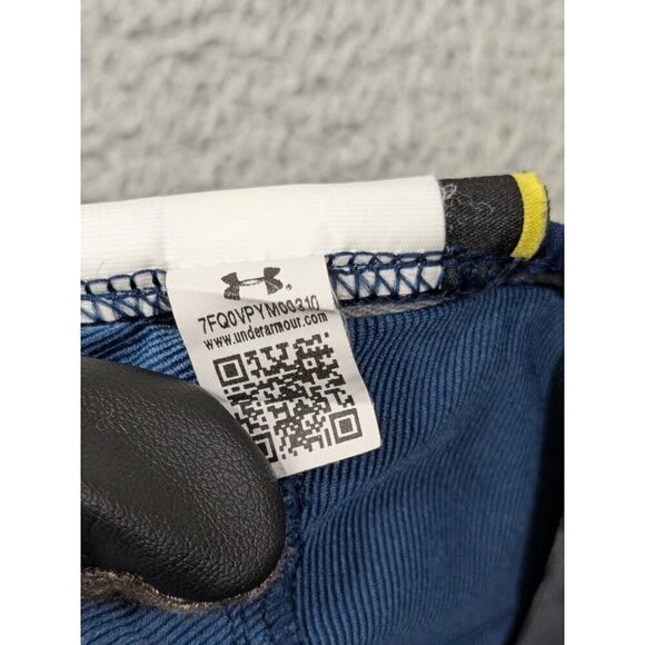 Under Armour Golf Pants Mens 36x34 (Meas 34x31) Blue Nylon Blend Stretch Chino - Picture 7 of 11